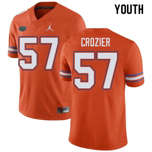 Jordan Brand Youth #57 Coleman Crozier Florida Gators College Football Jerseys Orange